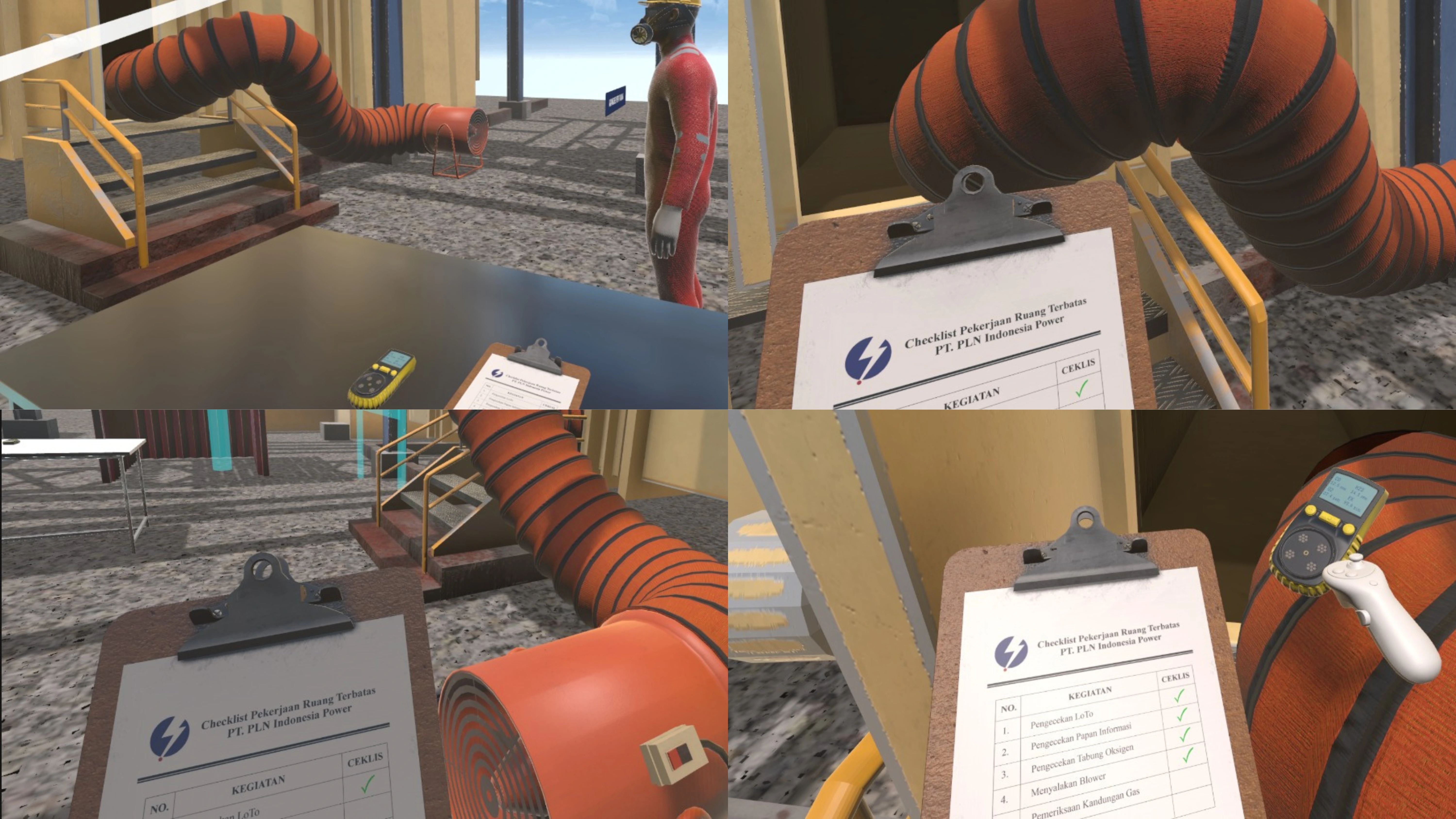 Confined space training simulation