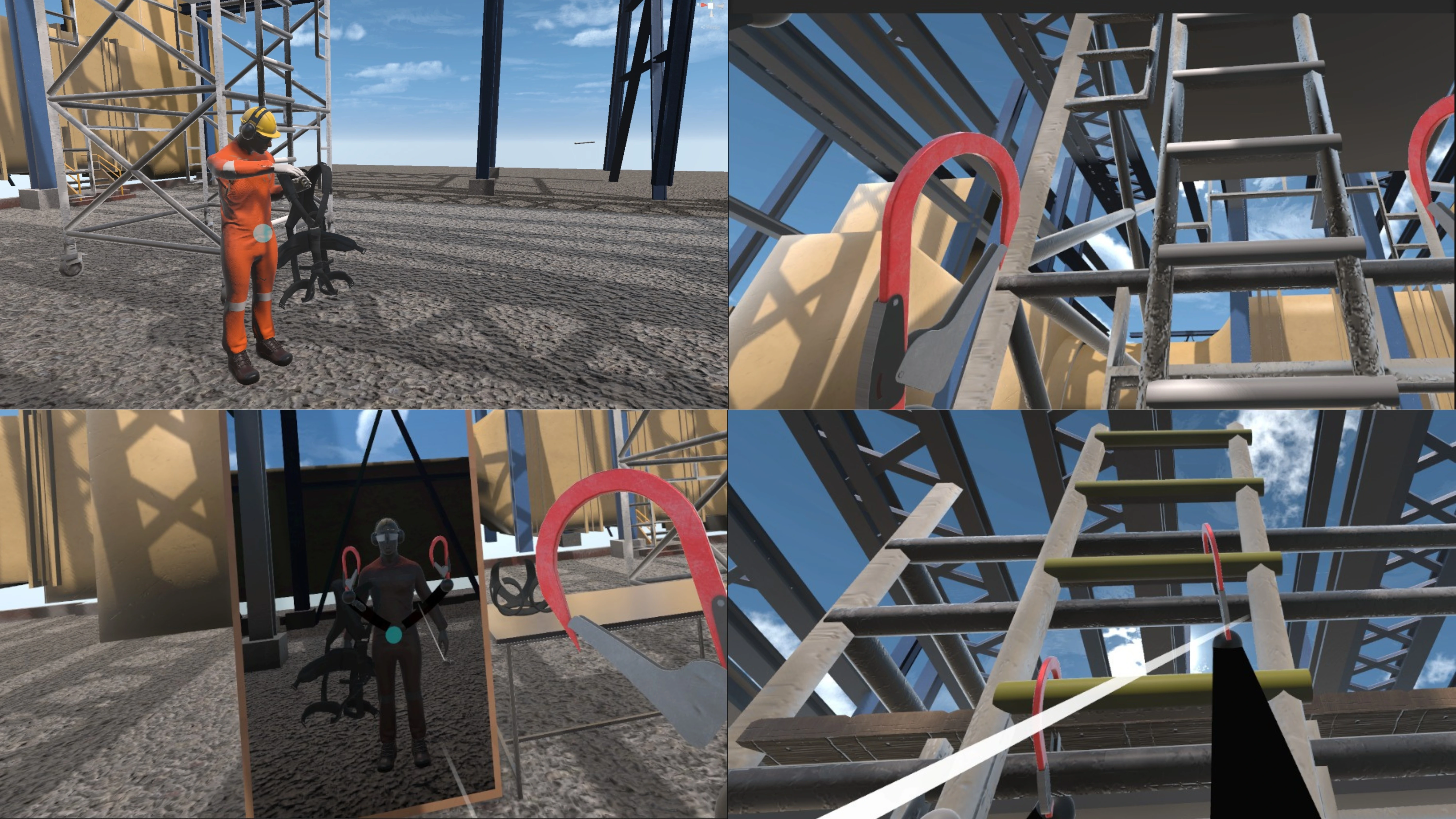 Working at heights VR training simulation